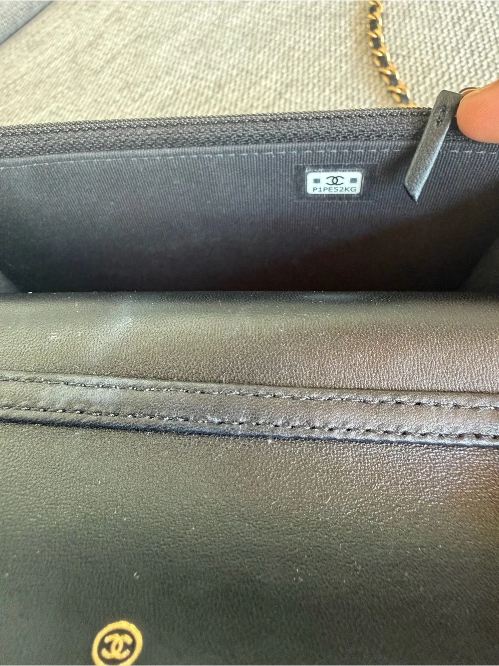 Chanel CC Tweed Pearl Crush Wallet on Chain